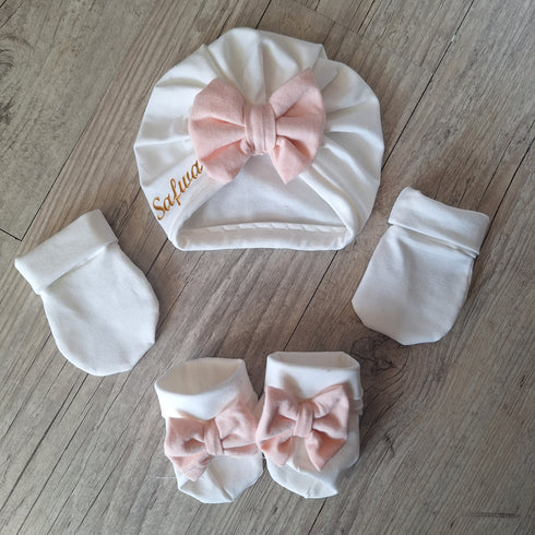 Coffret Bébé Personnalisé – Sortie de Bain, Couverture Matelassé et Ensemble en Jersey – Oeko-Tex - Quantité Limitée
